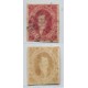 ARGENTINA 1872 GJ 34e RIVADAVIA ESTAMPILLA DE 8va TIRADA CON SUS 4 MARGENES VARIEDAD CABEZA DE MARFIL U$ 150